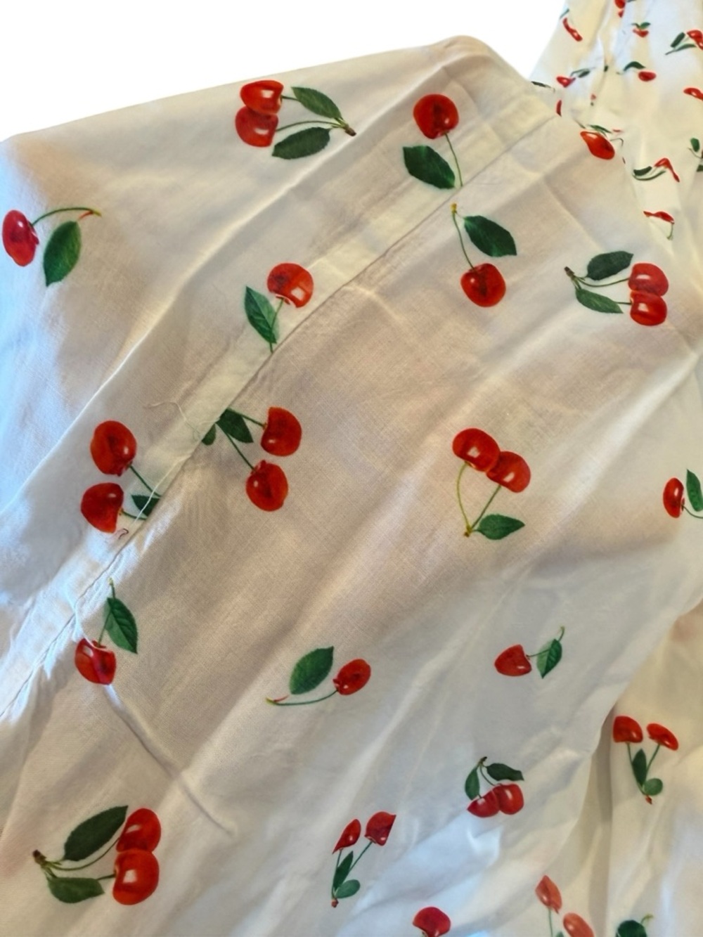 WeWoreWhat White Cherry-Print Wrap Skirt Cover Up NEW Size Small - Picture 7 of 14